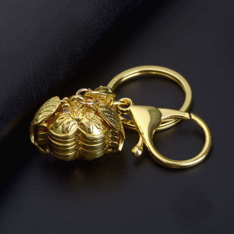 Can open peach heart-shaped multi-layer photo box photo pendant key chain love folding necklace jewelry