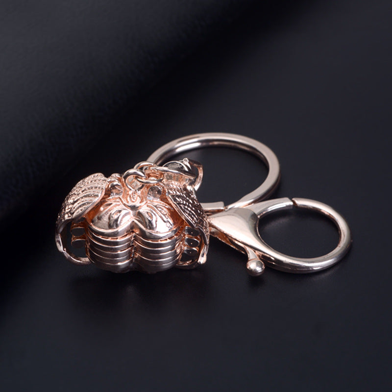 Can open peach heart-shaped multi-layer photo box photo pendant key chain love folding necklace jewelry