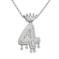 Necklace Fashion Personality Item Jewelry Trend Crown Digital Hip Hop Street Pendant Male