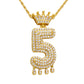 Necklace Fashion Personality Item Jewelry Trend Crown Digital Hip Hop Street Pendant Male