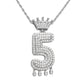 Necklace Fashion Personality Item Jewelry Trend Crown Digital Hip Hop Street Pendant Male