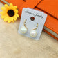 High-quality gold-plated hypoallergenic bead earrings simple female earrings youth girl accessories