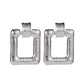 Earrings Simple Metal Brushed Earrings Stud Earrings Fashion Square Retro Earrings