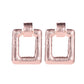 Earrings Simple Metal Brushed Earrings Stud Earrings Fashion Square Retro Earrings