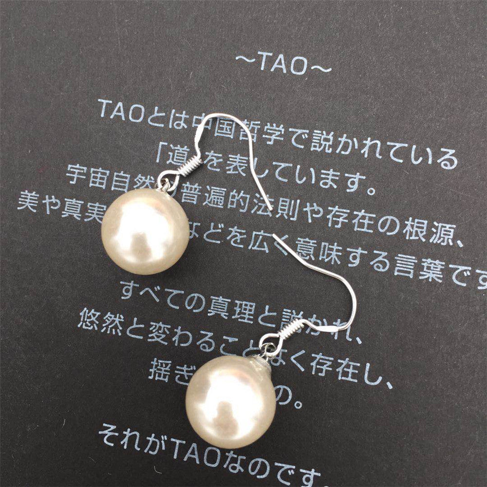 Pearl fabric flower 925 silver-plated hook hypoallergenic short female earrings summer earrings ear clips