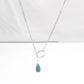 Jewelry Fashion Turquoise Circle Necklace Female Simple Handmade Alloy Necklace