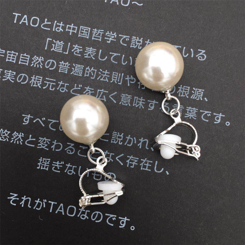 Pearl fabric flower 925 silver-plated hook hypoallergenic short female earrings summer earrings ear clips