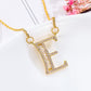 26 letter item jewelry wife's romantic travel copper micro-inlaid pendant Xie Na with the same style of personalized necklace jewelry