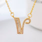 26 letter item jewelry wife's romantic travel copper micro-inlaid pendant Xie Na with the same style of personalized necklace jewelry