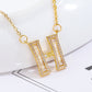 26 letter item jewelry wife's romantic travel copper micro-inlaid pendant Xie Na with the same style of personalized necklace jewelry