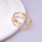 Retro Hand Jewelry Creative Handmade Dried Flower Wafer Transparent Resin Multicolor Ring Popular Jewelry