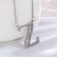 26 letter item jewelry wife's romantic travel copper micro-inlaid pendant Xie Na with the same style of personalized necklace jewelry