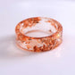 Retro Hand Jewelry Creative Handmade Dried Flower Wafer Transparent Resin Multicolor Ring Popular Jewelry