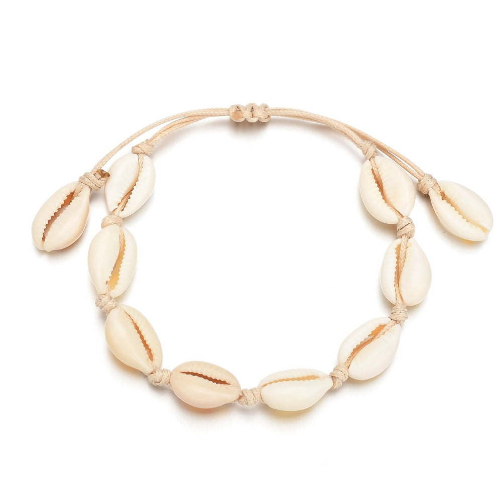 Accessories Vintage Seashell Bracelet Vintage Beach Shell Personality Woven Bracelet Jewelry