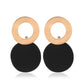 Fashion geometric earrings simple three-dimensional disc earrings earrings personality irregular round earrings women