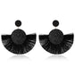 Earrings Fashion Color Diamond Scalloped Tassel Earrings Bohemian Exaggerated Retro Tassel Earrings