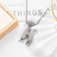 Hip-hop trend necklace copper micro-inlaid zircon 26 English letters crown full diamond pendant jewelry