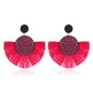 Earrings Fashion Color Diamond Scalloped Tassel Earrings Bohemian Exaggerated Retro Tassel Earrings