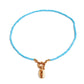 Jewelry hand-threaded color rope rice bead shell pendant necklace female fashion rudder necklace