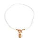 Jewelry hand-threaded color rope rice bead shell pendant necklace female fashion rudder necklace