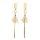 Fashion Net Red Tassel Earrings Acetate Plate Geometric Stud Earrings Cold Long Triangular Earrings