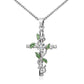 Necklace Creative Leaf Wrapping Cross Pendant Women's Diamond Necklace Accessories