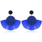 Earrings Fashion Color Diamond Scalloped Tassel Earrings Bohemian Exaggerated Retro Tassel Earrings