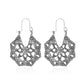 Ethnic Antique Carved Earrings Female Bohemia Metal Hollow Ear Buckle Elegant Retro Temperament Ear Jewelry