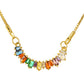 Versatile Personality Jewelry Creative Geometric Rainbow Color Pendant Copper Micro-inlaid Zircon Necklace