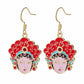 Personality Fashion Ear Jewelry Chinese Earrings Ancient Beijing Opera Mask Earrings