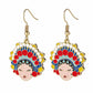 Personality Fashion Ear Jewelry Chinese Earrings Ancient Beijing Opera Mask Earrings