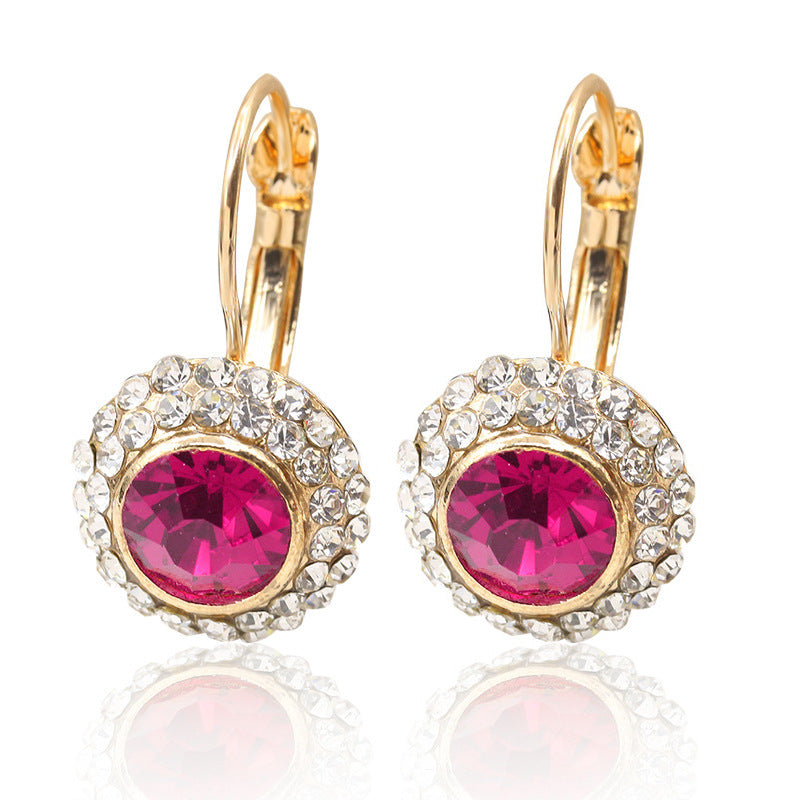 Jewelry Classic Moon River Earrings Diamond Round Versatile Earrings
