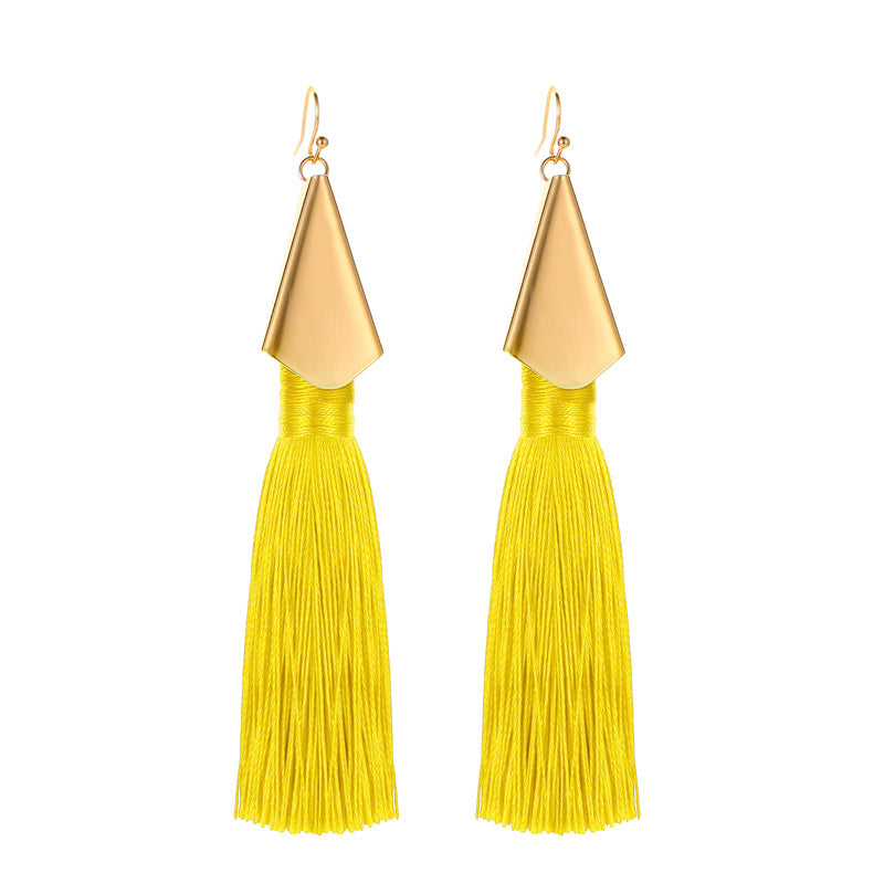 Earrings ethnic atmosphere long tassel earrings earrings earrings temperament autumn and winter earrings women