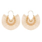 Ethnic tassel earrings retro exaggerated fan-shaped lace pattern earrings earrings earrings