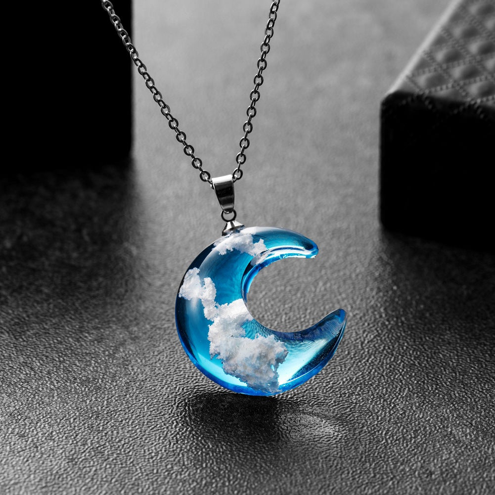 ETSY creative blue sky and white cloud jewelry fashion black shadow eagle series