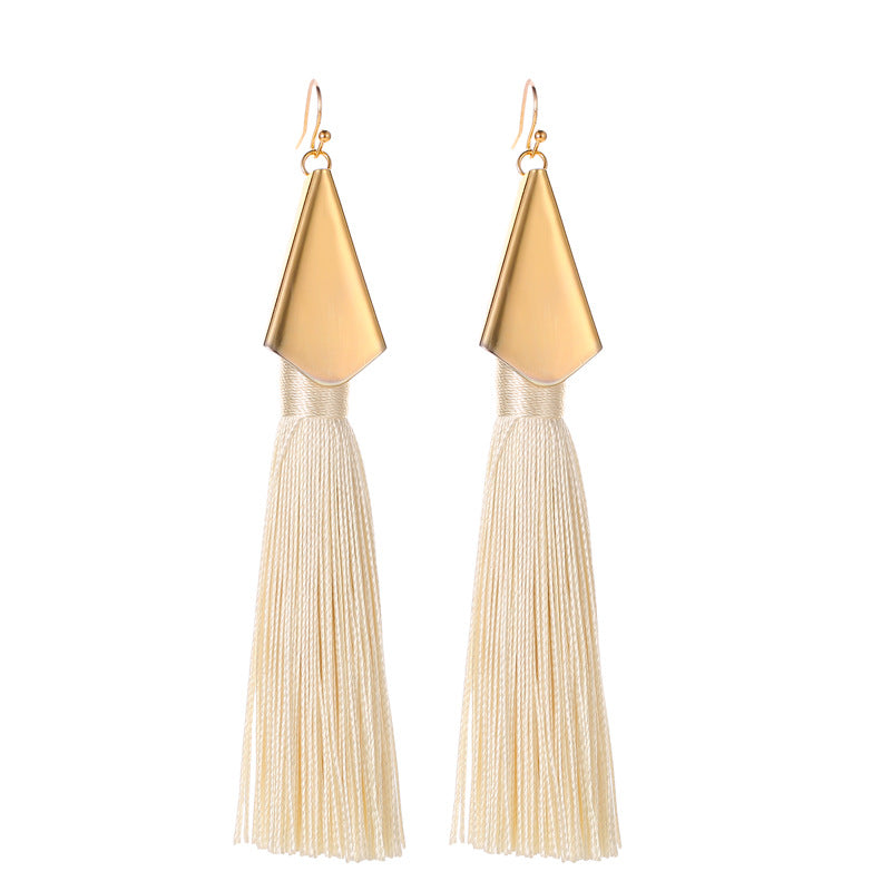 Earrings ethnic atmosphere long tassel earrings earrings earrings temperament autumn and winter earrings women