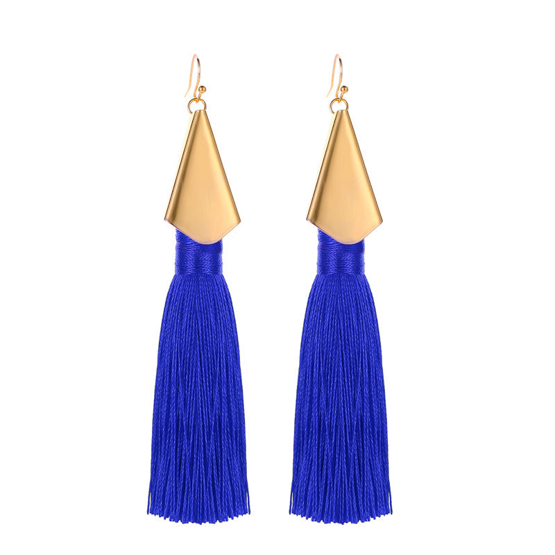 Earrings ethnic atmosphere long tassel earrings earrings earrings temperament autumn and winter earrings women