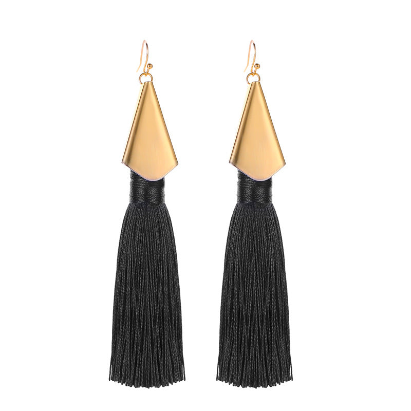 Earrings ethnic atmosphere long tassel earrings earrings earrings temperament autumn and winter earrings women