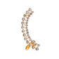 Earrings Temperament Diamond Butterfly Flower Single Crystal Ear Clip Hipster Catwalk Night Stud Earrings