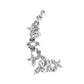 Earrings Temperament Diamond Butterfly Flower Single Crystal Ear Clip Hipster Catwalk Night Stud Earrings