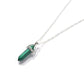 Fashion Agate Hexagon Pillar Pendant Necklace Simple Clavicle Chain Jewelry