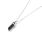 Fashion Agate Hexagon Pillar Pendant Necklace Simple Clavicle Chain Jewelry