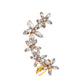 Earrings Temperament Diamond Butterfly Flower Single Crystal Ear Clip Hipster Catwalk Night Stud Earrings