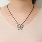 Creative Personality Necklace Painted Butterfly Plating Leaf Jewelry
