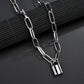 Jewelry Simple Punk Lock Pendant Necklace Fashion Personality Ladies Necklace