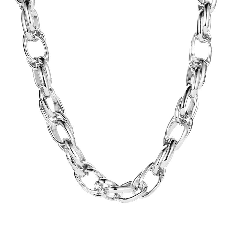 Accessories personality simple metal thick chain necklace choker exaggerated punk lady necklace