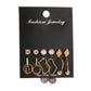 Earrings Fashion Set Tassel Earrings Bohemian Leaf Geometric 6 Pairs Stud Earrings