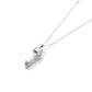 Fashion Agate Hexagon Pillar Pendant Necklace Simple Clavicle Chain Jewelry