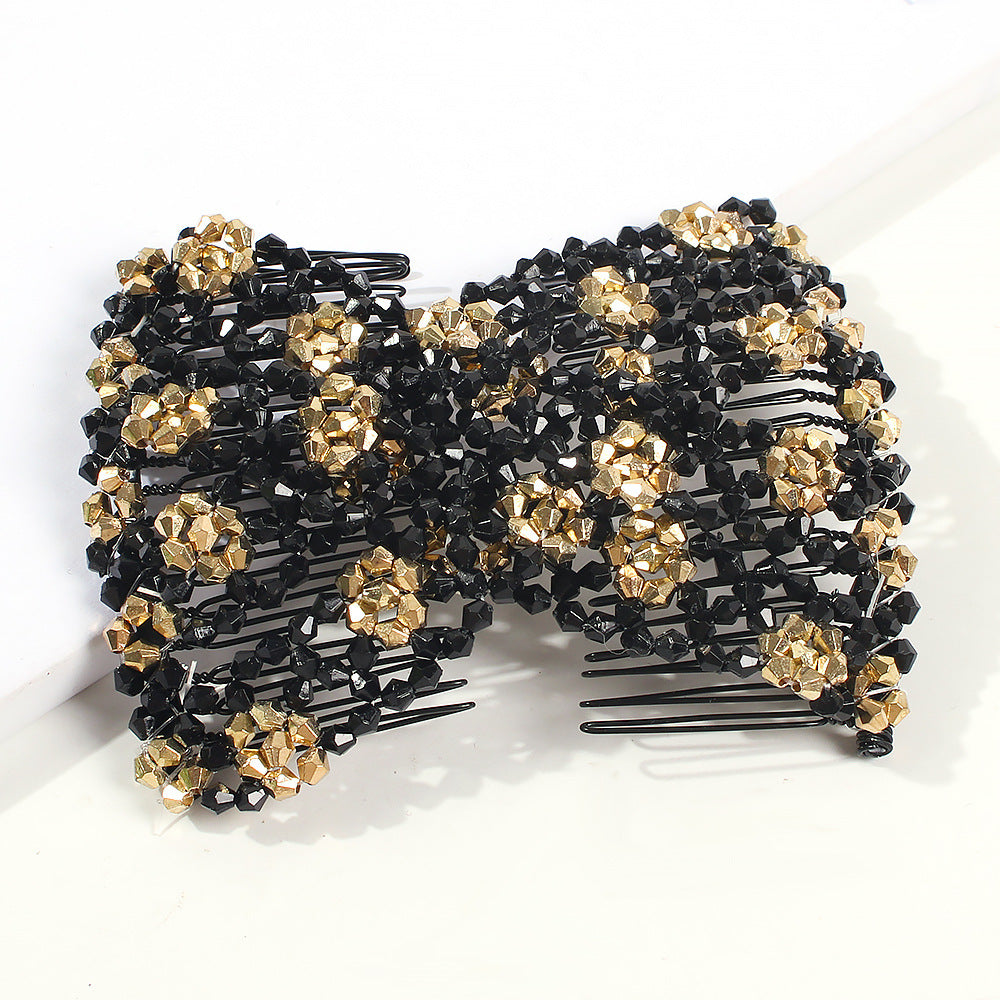 F1424 Creative Elastic Insert Comb Lazy Meatball Head Variety Hair Accessories Fashion Magic Hair Comb