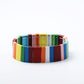 Personalized paint DIY rainbow polygonal arrow arc bracelet rubber paint colorful bracelet